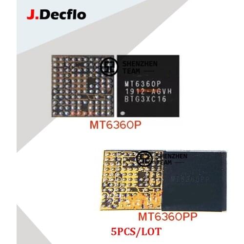 JDecflo 5PCS PMIC MT6360P MT6360PP MT6360MP MT6360 Power IC For XIAOMI REDMI NOTE 8 PRO OPPO RENO Integrated Circuits Repair