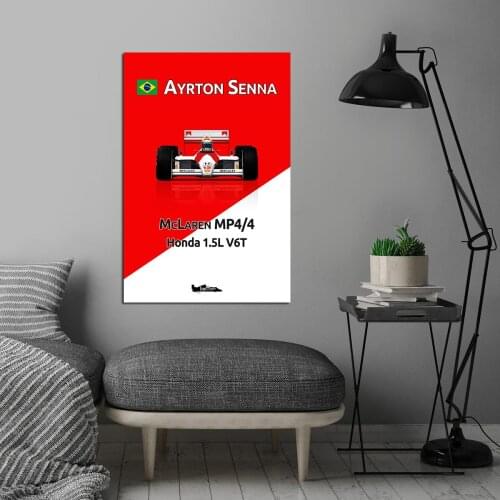Elton Senna F1 Formula Car Canvas Painting Posters And Prints Pictures On The Wall Vintage Poster Decorative Home Decor Tableau