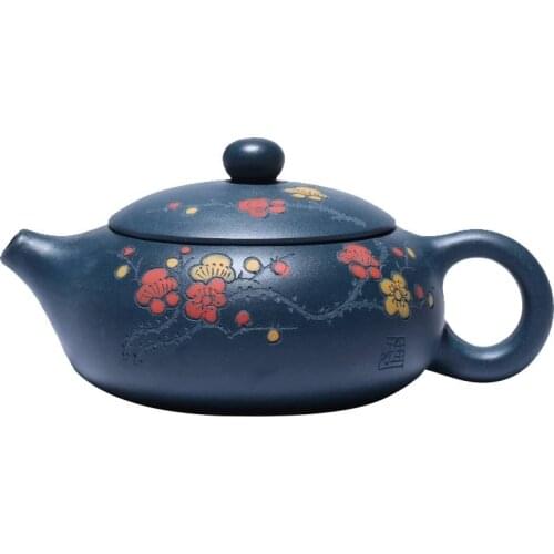 Yixing Teapot Ceramic Handmade Purple Clay Xi Shi Pots Kung Fu Kettle Suit Milk Oolong Tea Puer Handpainted Teaware