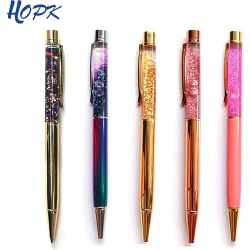 Beautiful Metal Ballpoint pen Luxury High Quality Gold Foil Ballpoint Pen for Writing Stationery School Office Supplies