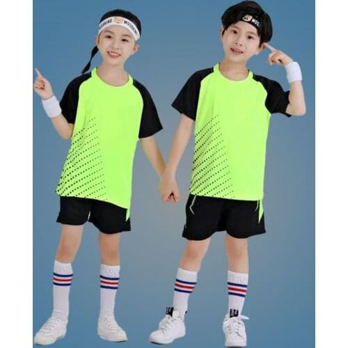 Summer Soccer Jersey pants Running Set Sportswear youth kids Football Training Uniforms Child Football Tracksuits Sports Suits