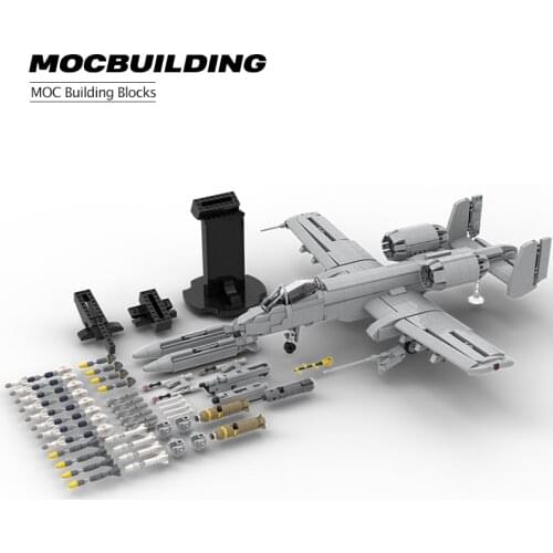 Fighter A-10 Warthog Aircraft Assemble DIY Educational Building BlockAirplane Model Bricks MOC Toys Children Boys Gifts 2468pc