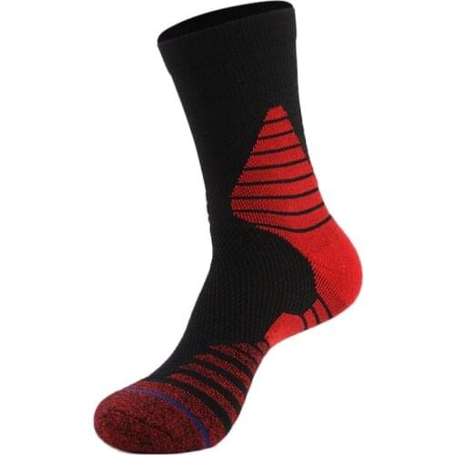 1 Pairs Men Boy Long Knee-High Sports Socks Warm Polyester Nylon Football Basketball Profession Outdoor Sports Socks 5 Colors