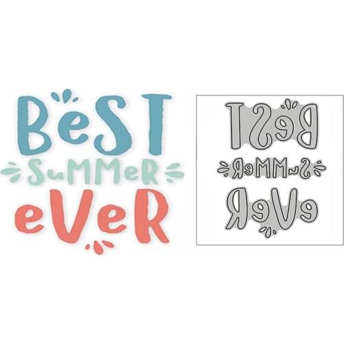 New Lovely Ever Best Summer Words 2020 Metal Cutting Dies for DIY Scrapbooking and Card Making Decor Embossing Mold No Stamps