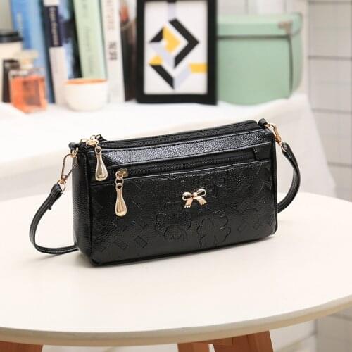 Solid Color Shoulder Messenger Bag Elegant Simple Casual Women Pu Leather Small Zipper Crossbody Bags Wild 2021 New