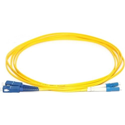 Fiber Optic Jumper Cable 5pcs/bag SC-LC-Patch Cord PVC Yellow 3.0mm 9/125 Singlemode Simplex Fiber Jumper