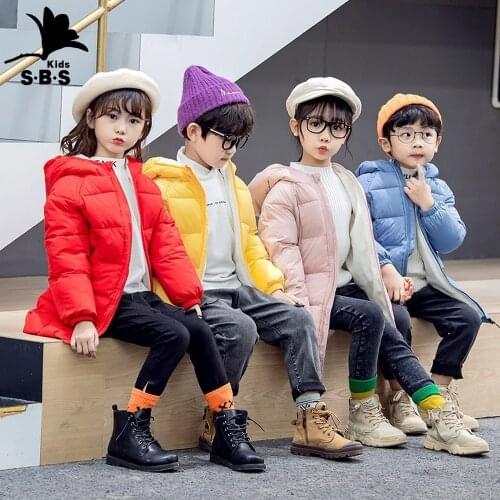 Autumn and Winter Childrens Cotton Coat Babys Long Thick Padded Jacket Boys and Girls Down Cotton Tide Boys Winter Jacket