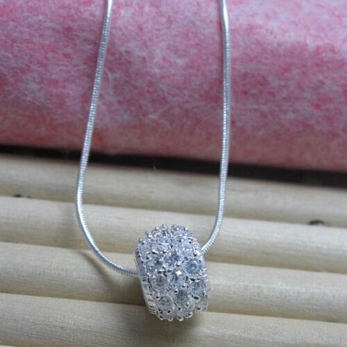 N925 Sterling Silver color Jewelry Multi Balls Necklace Free Shipping Brand New RM088