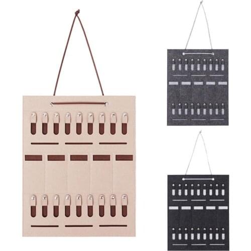 Hanging Organizer Multiple Hooks Multi-Purpose Felt Cloth Sunglasses Earrings Jewelry Organizer Hanger for Home