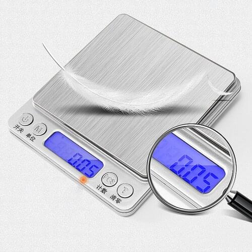 Portable LCD Mini Electronic Digital Scales Pocket Case Postal Kitchen Jewelry Weight Balance Scale 500/0.01g 1kg/2kg/3000g/0.1g