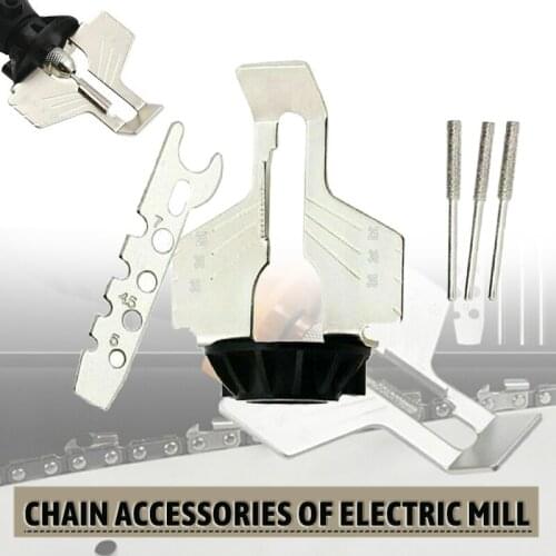 Durable Chainsaw Teeth Sharpener Kit Electric Saw Tooth Sharpen Grinding Tool Part Saw Chains Tool Drill Rotary Accessories Set