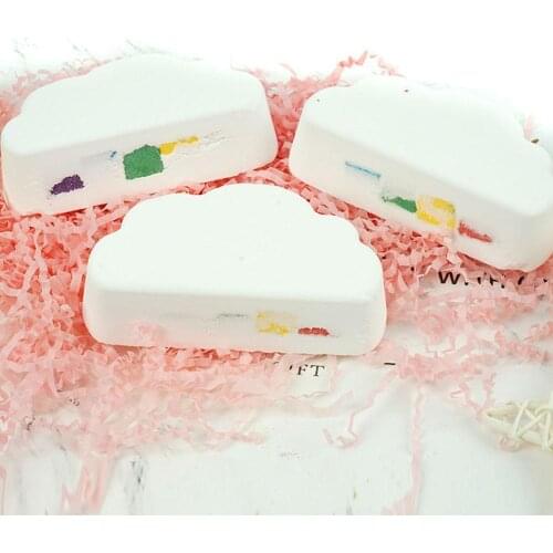 Hot Sale Rainbow Soap Cloud Bath Salt Moisturizing Exfoliating Cleaning Body Skin Bubble Bath Bombs Multicolor For Baby