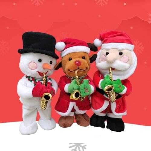 Christmas Kids Gift Electric Toy Sounding Dolls Santa Claus Snow Man Sale