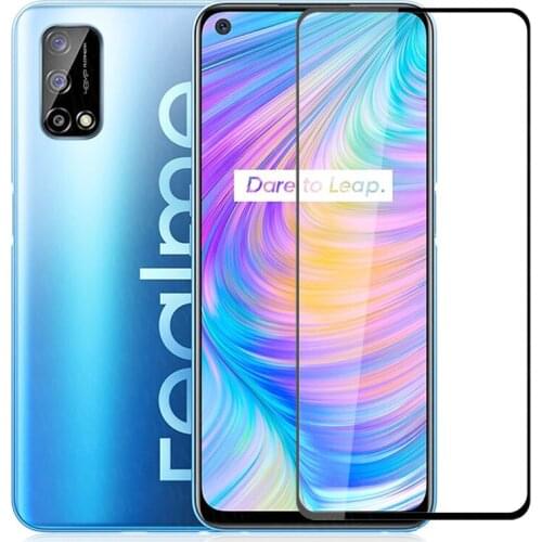 Glass on Realme Q2 Tempered Glass For Oppo Realme Q2 i Q2i Pro HD Screen Protector Full Glue Cover Phone Film Glass Realme Q2