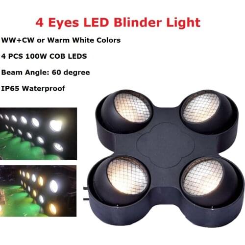 LED COB 4 Eyes 4X100W Blinder Lighting DMX Stage Lighting Effect DMX Controller Club Show Night DJ Disco Outdoor Stage Lighting