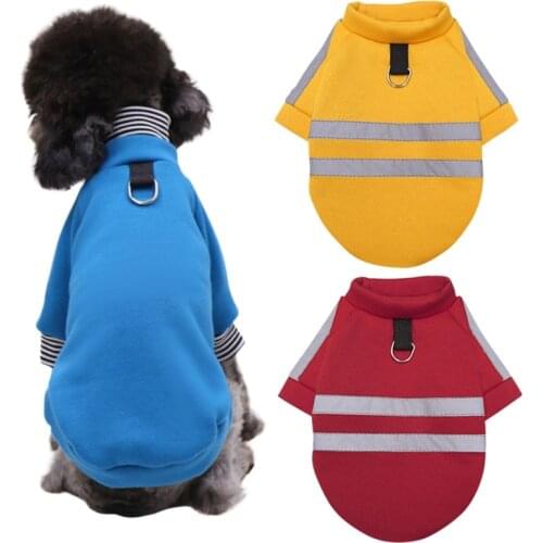 Pet Dog Warm Clothes Reflective Puppy Pet Coat Pullover Pet Dog Comfortable Hoodies For Small Medium Dogs Pet Dog Costumes