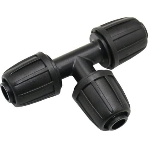 16mm Garden hose tee water splitter With lock nut 1/2" T type connector 16mm hose tee barb connector 15pcs