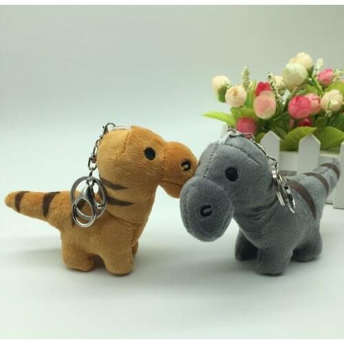 10PCS 10cm Dinosaur Favorite Bag Decoration Plush Mini Pendant Keychain Doll Ring Soft Toy