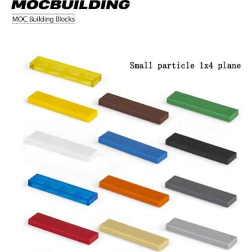 10PCS 2431 DIY Bulk Parts Building Block Flat Board Small Particle Digital Brick Smooth 1x4 Educational Creative Size Assembled