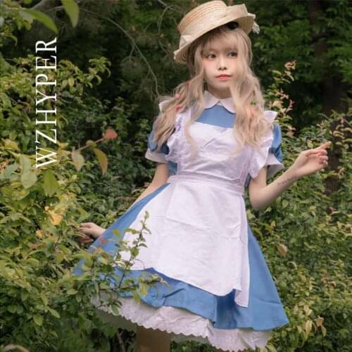 2020 New Sweet Gothic Lolita Dress Maid Costume Anime Cosplay Sissy Maid Uniform Halloween Costumes For Women M-XL