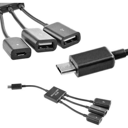 3 in 1 Micro USB Power Charging Host OTG Hub Cable 2 i9100 NOTE XOOM For Samsung Adapter A500 i9300 T5M6