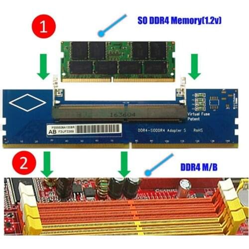 Laptop DDR4 RAM to Desktop Adapter Card Memory Tester SO DIMM to DDR4 Converter