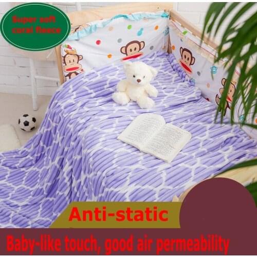 Anti-static Soft Warm Blanket Coral Fleece Baby-like Touch Throw Children Adult Bed Sofa Cover Blankets Decoration 150x200cm