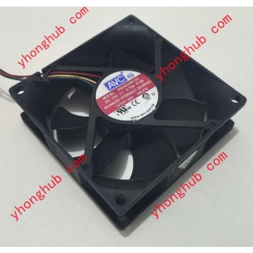 AVC DS08025R12U P195 DC 12V 0.70A 80X80X25mm 4-Wire Server Cooling Fan