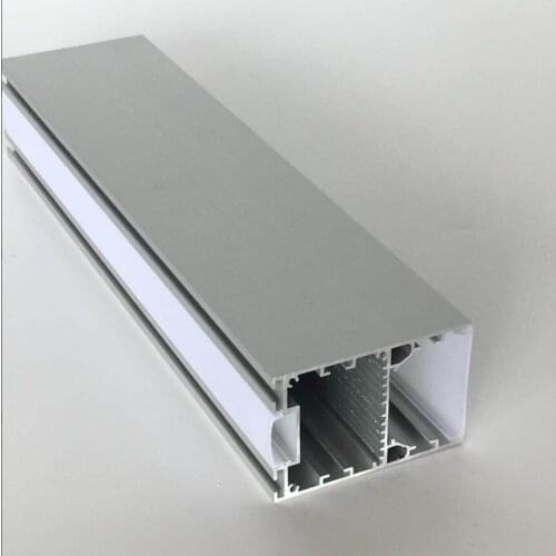 Free Shipping Customized 6063 led strip housing with rhos,double layer big size aluminum profiles for office ceiling