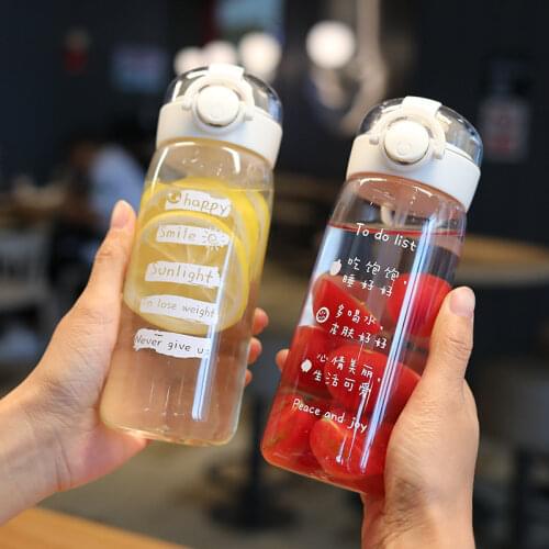 400ml Sippy Cups for Men and Women, Large-capacity Cartoon Kettles for Students, Outdoor Portable and Lovely Plastic Cups