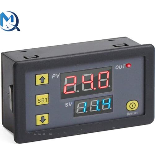 DC 12V 24V T3230 Cycle Timer Delay Relay Module AC 110V 220V LED Digital Dual Adjustable Timing Display Relay Control Switch