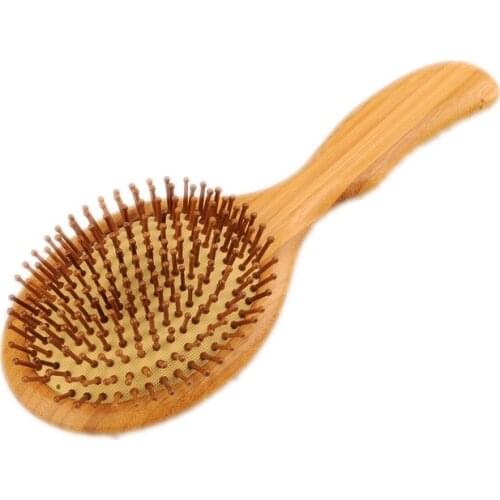 Wooden 179-Pin Carbonized Teeth Hair Massage Scalp Eco Brush Hair Care Comb Women Brush for Salon Hairdressing Styling Tools