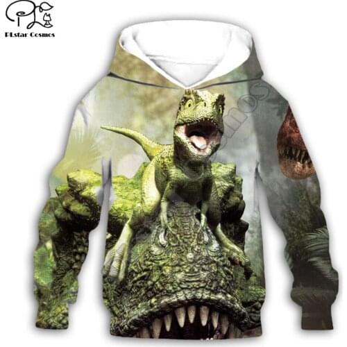 Kids Baby Boy Girl Toddlers anime dinosaur print 3d Hoodies Cartoon Tracksuit Children wear Set Cute Sweatshirts -11
