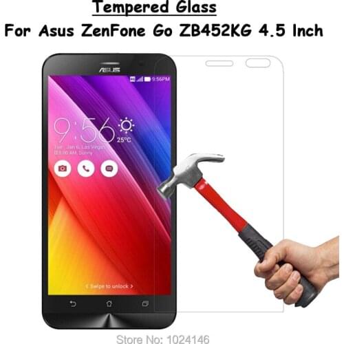 For Asus ZenFone Go 2nd Gen ZB452KG 4.5" Clear Hard Tempered Glass Screen Protector Ultra Thin Explosion-proof Protective Film