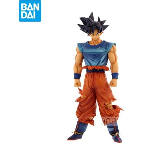 Bandai Dragon Ball Figure Son Goku Swimsuit Model Anime Japanese Animation Black Hair Dolls Gift Collectible Childrens Toys