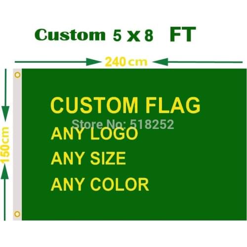 Custom Flag 150x240cm Banner 5x8FT 100D Polyester Festival Flying Idoor Or Out Door For Decoration Advertising Promotion