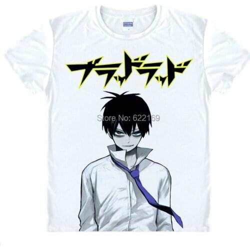 2015 Blood Lad Staz T Shirt Cosplay Costumes Mens Japanese Famous Anime T-shirt Unique Gift Camisetas Masculina