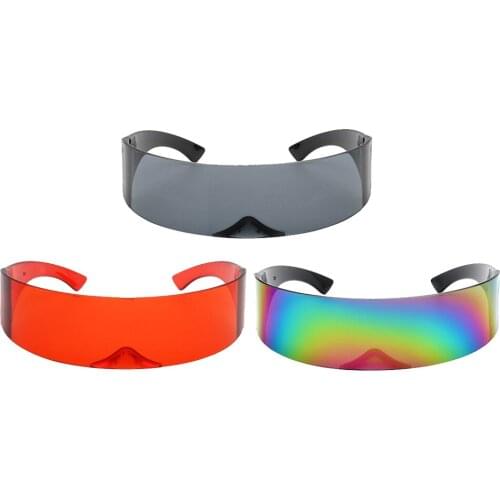 Futuristic Sunglasses Festival Funny Sunglass Wrap Around Costume Party Glasses