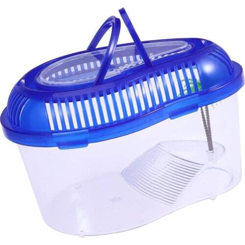 1PC Turtle Live Breeding Box Container Turtle Drying Platform Tank with Handle Cover - Size