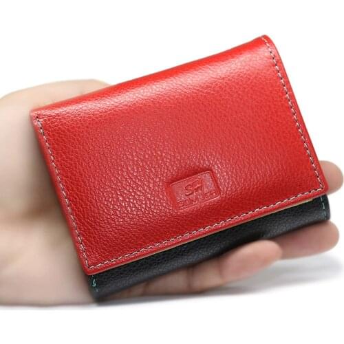 Small Genuine Leather Wallet Women Luxury Brand Famous Mini Women Wallets Purses Female Short Card Holrder Coin Zipper Purse