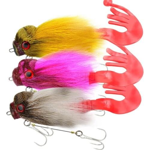 22 cm85g feather soft bait simulating water rat mice fishing lure