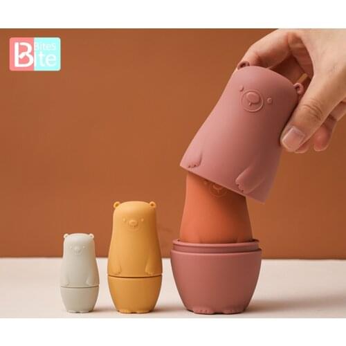 Silicone Matryoshka Toy Baby Intellectual Enlightenment Doll Educational Gift Food Grade Teether DIY For Kid BPA Free Baby Gifts