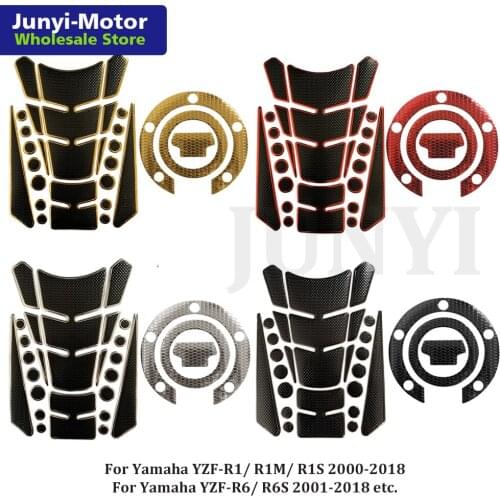 Fuel Tank Pad Oil Gas Cap Cover Sticker For Yamaha YZF R1 R6 YZFR1 YZFR6 FZ1 FZ6 FZ07 MT07 MT09 Motorcycle Protector Decal Grip