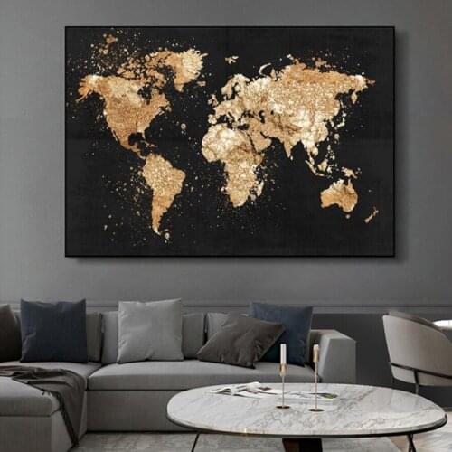 New Abstract World Map diamond Painting Retro full diamond embroidery Modern Wall Art Picture for Living Room Study Home Decor