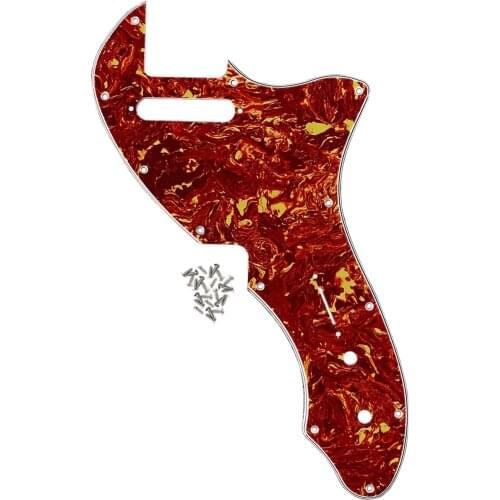 New Red Tortoise Shell Electric Guitar Pickguard Scratch Plate 4Ply for FD Tele Thinline 69 Tele RI Style Guitar Parts