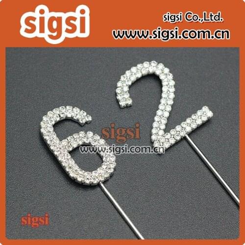 Factory wholesale crystal rhinestone cake topper for decoration