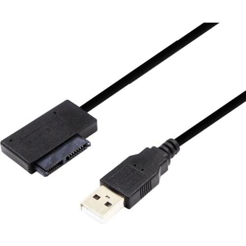 USB 2.0 to Mini Sata II 7+6 13Pin Adapter Converter Cable for Laptop CD/DVD ROM Slimline Drive