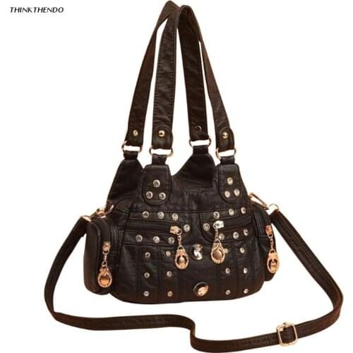 Luxury Soft Leather Handbag Multi Pocket Contrast Stitching Bag Luxury Soft Shoulder Bag for Ladies Girls Urban beauties