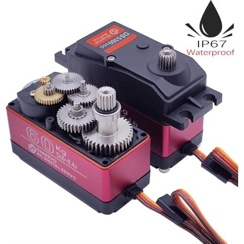 High Torque Waterproof DS5160 60kg 6.0-8.4V Metal Gear Digital Servo Dual Ball Bearing For 1/5 Redcat HPI Baja RC Car Model