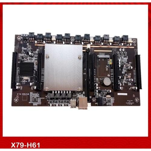 Mining motherboard For BTC X79-H61 RTX3060 5 PCIe Slots LGA1151 DDR3 60mm pitch Perfect Test, Good Quality